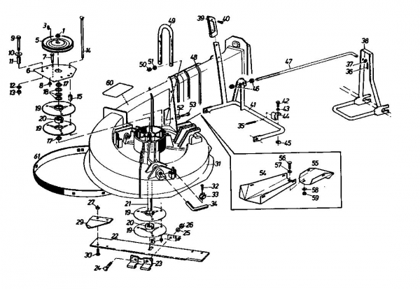 Ersatzteile Gutbrod Rasentraktoren Sprint 1000 E Typ: 02840.07  (1992) Mähwerk 66cm