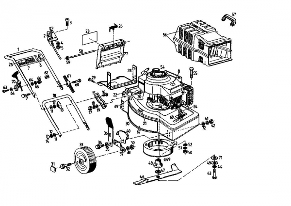 Ersatzteile Golf Motormäher 245 HL 4 Typ: 02818.01  (1993) Grundgerät