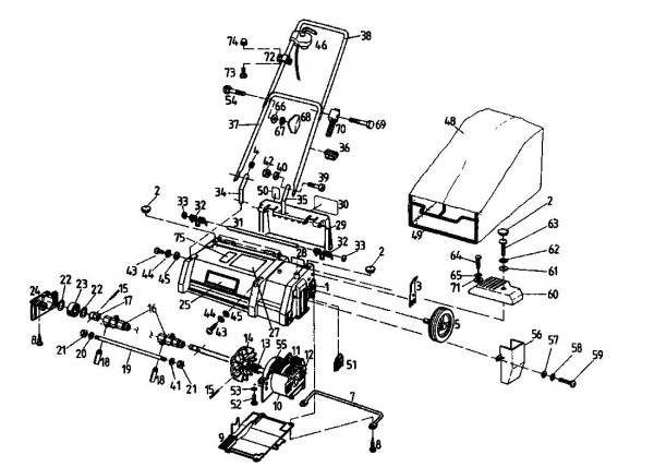 Ersatzteile Golf Elektrovertikutierer 133 VE Typ: 02826.01  (1993) Grundgerät