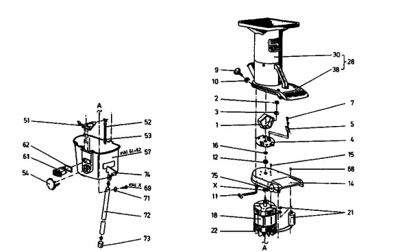 Ersatzteile Golf Häcksler 2180 KEB Typ: 02812.02  (1993) Grundgerät