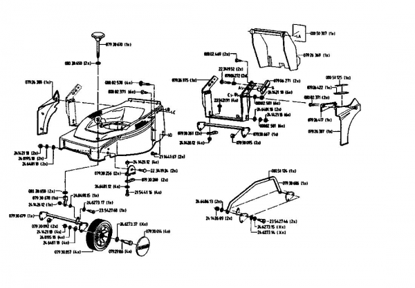 Ersatzteile Gutbrod Motormäher HB 48 L Typ: 02814.01  (1993) Grundgerät