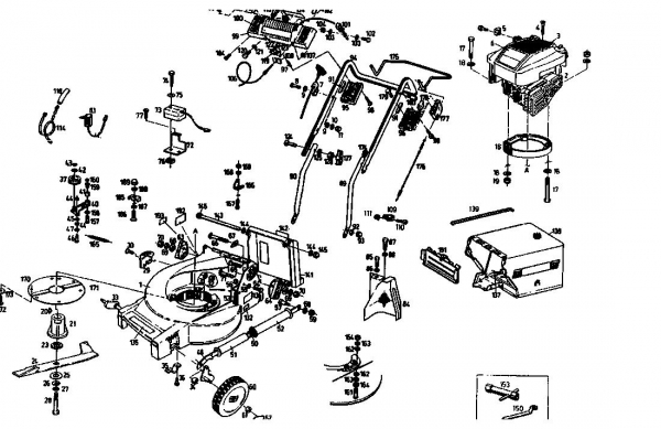 Ersatzteile Gutbrod Motormäher mit Antrieb MH 454 RB Typ: 04022.05  (1993) Grundgerät