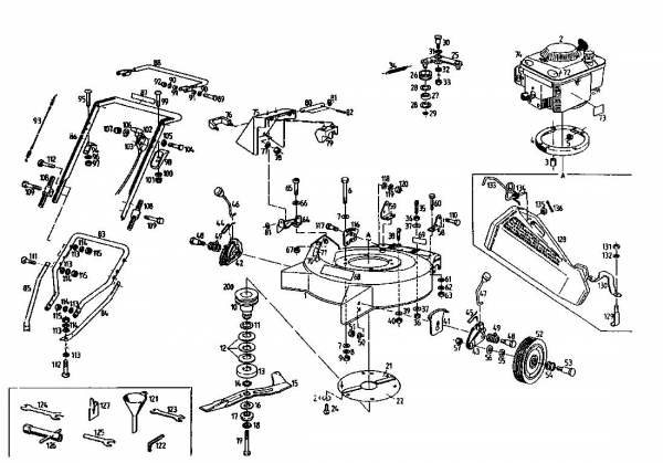 Ersatzteile Gutbrod Motormäher mit Antrieb MS 482 PR Typ: 04016.03  (1993) Grundgerät