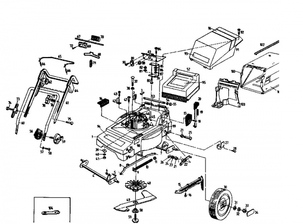 Ersatzteile Gutbrod Elektromäher MHE 400 Typ: 04019.01  (1993) Grundgerät