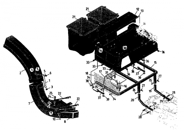 Ersatzteile Gutbrod Rasentraktoren RSB 100-12 Typ: 04015.02  (1992) Grasfangkorb
