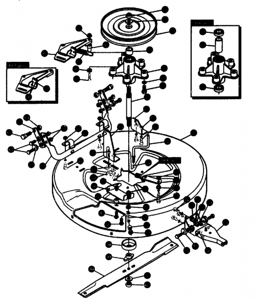 Ersatzteile Gutbrod Rasentraktoren RSB 80-10 Typ: 04015.09  (1994) Mähwerk 80cm