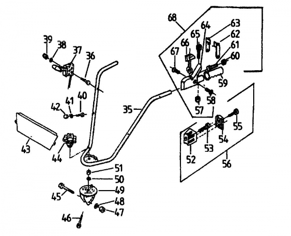Ersatzteile Gutbrod Motorhacken MK 65-30 Typ: 07520.01  (1994) Holm