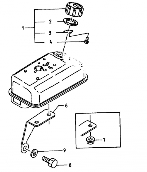 Ersatzteile Gutbrod Motorhacken MB 62-52 KA Typ: 07518.03  (1994) Tank
