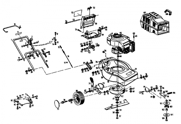 Ersatzteile Diana Motormäher mit Antrieb 45 BA Typ: 04025.01 (1994) Grundgerät
