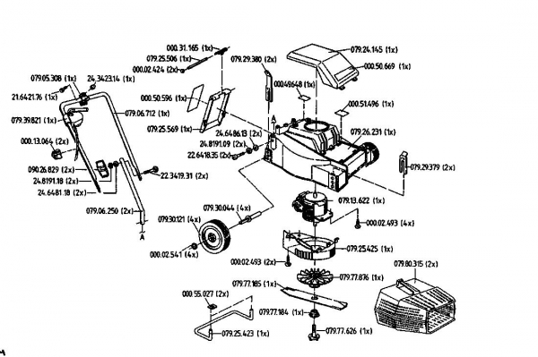 Ersatzteile Golf Elektromäher Junior Typ: 02819.02  (1994) Grundgerät