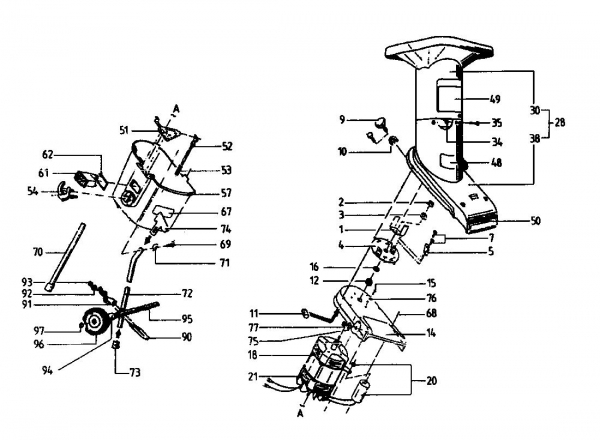 Ersatzteile Golf Häcksler 3180 KEB Typ: 02812.04  (1994) Grundgerät
