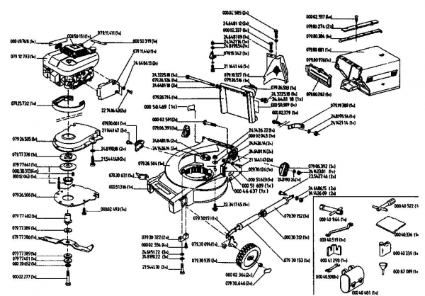 Ersatzteile Gutbrod Motormäher mit Antrieb MH 454 RVS Typ: 04024.03  (1994) Grundgerät