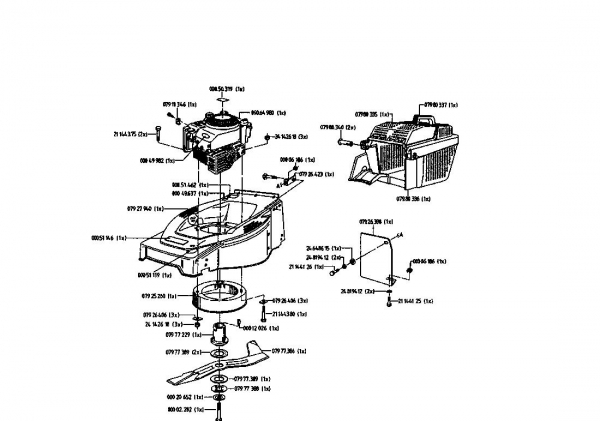 Ersatzteile Gutbrod Motormäher HB 48 L Typ: 02814.01  (1994) Grundgerät