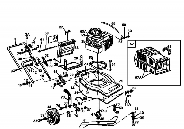 Ersatzteile Gutbrod Motormäher Eco B Typ: 02893.08  (1993) Grundgerät