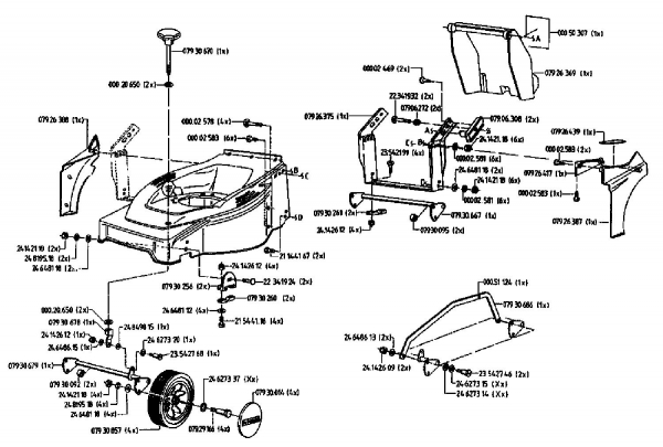 Ersatzteile Gutbrod Motormäher HB 48 L Typ: 02814.01  (1994) Grundgerät