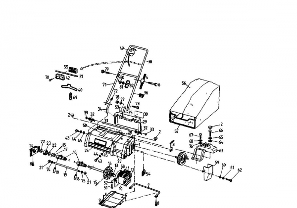 Ersatzteile Gutbrod Elektrovertikutierer VE 33 Typ: 02826.02  (1994) Grundgerät