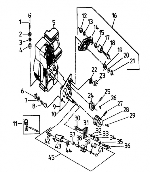 Ersatzteile Gutbrod Motorhacken MK 90-50 Typ: 07520.02  (1995) Motor