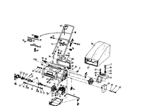 Ersatzteile Gutbrod Elektrovertikutierer VE 33 Typ: 02826.02  (1995) Grundgerät