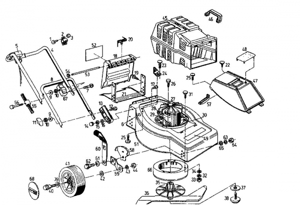 Ersatzteile Gutbrod Elektromäher Eco E Typ: 02899.09  (1995) Grundgerät
