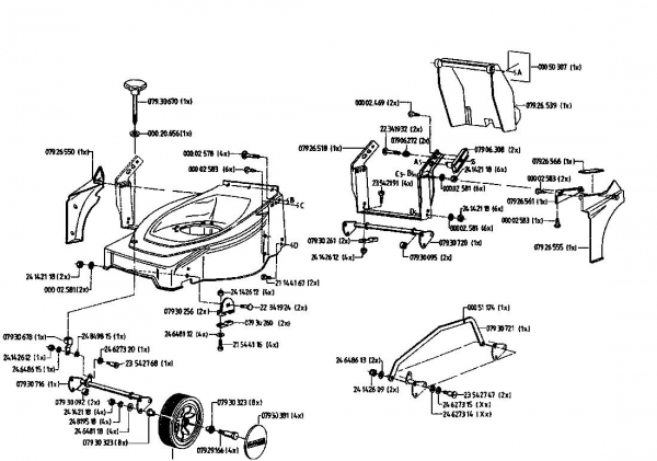 Ersatzteile Gutbrod Motormäher HB 42 L Typ: 04028.02  (1995) Grundgerät