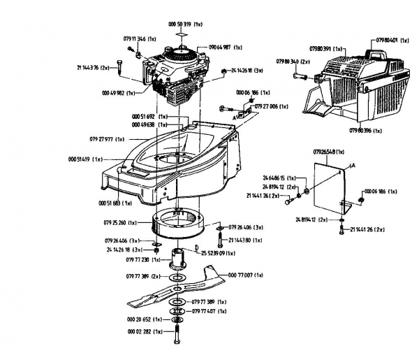 Ersatzteile Gutbrod Motormäher HB 42 L Typ: 04028.02  (1995) Grundgerät