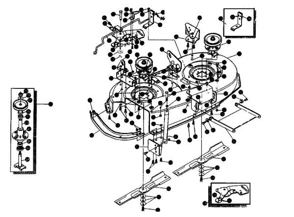 Ersatzteile Gutbrod Rasentraktoren RSB 110-16 H Typ: 00097.02  (1995) Mähwerk 110cm
