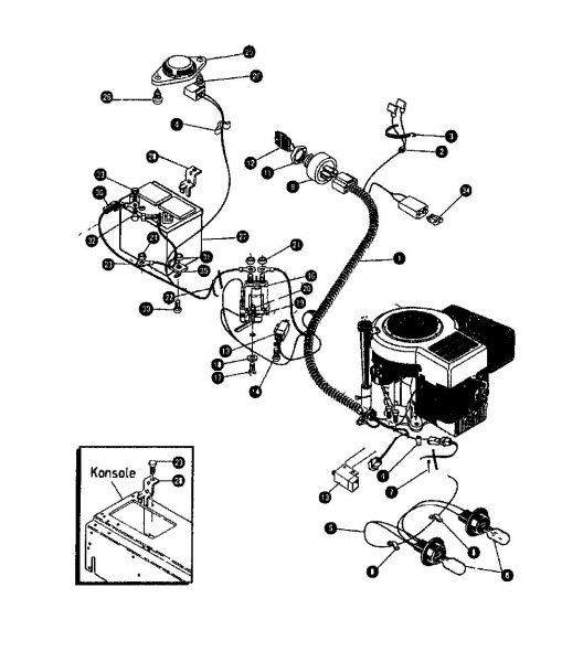 Ersatzteile Gutbrod Rasentraktoren RSB 80-12 Typ: 00097.07  (1995) Elektroteile