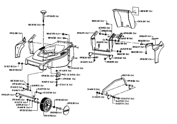 Ersatzteile Gutbrod Motormäher HB 48 L Typ: 02814.06  (1995) Grundgerät