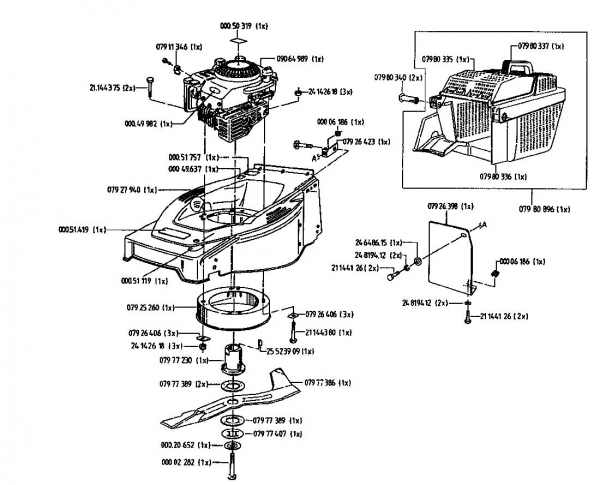 Ersatzteile Gutbrod Motormäher HB 48 L Typ: 02814.06  (1995) Grundgerät