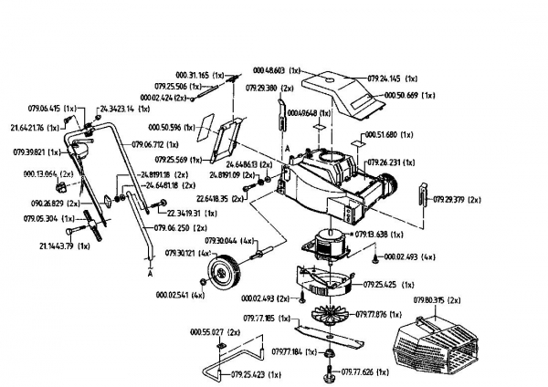 Ersatzteile Golf Elektromäher Junior Typ: 02819.03  (1995) Grundgerät