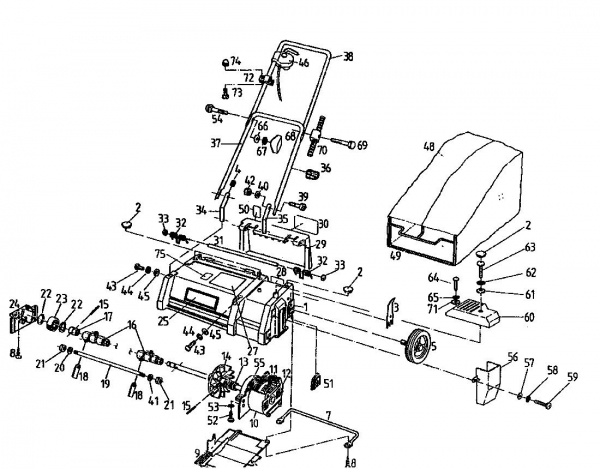 Ersatzteile Diana Elektrovertikutierer 132 VE Typ: 02801.06  (1995) Grundgerät