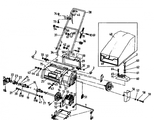 Ersatzteile Rasant Elektrovertikutierer 32 VE Typ: 02826.06  (1995) Grundgerät