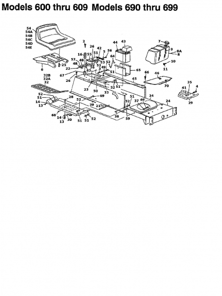 Ersatzteile MTD Rasentraktor H 165 Typ: 135T695G678  (1995) Batterie, Sitz, Tank 