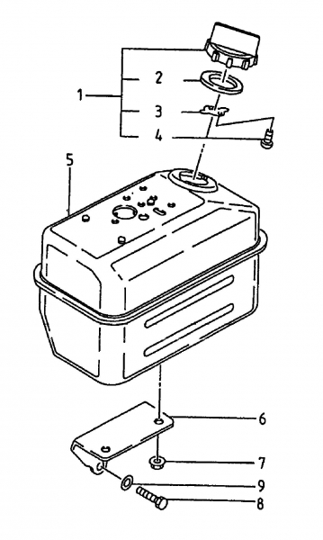 Ersatzteile Gutbrod Balkenmäher BM 107 Typ: 07517.05  (1996) Auspuff