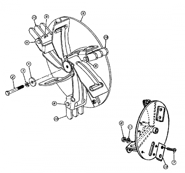 Ersatzteile Gutbrod Laubsauger mit Häckselfunktion LSH 66-80 Typ: 04201.04  (1996) Messerträger mit Messern