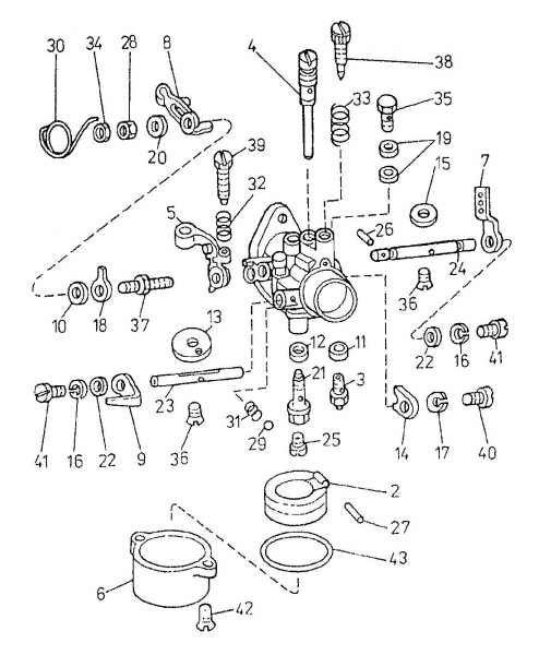 Ersatzteile Gutbrod Balkenmäher BM 100-2/G Typ: 07508.06  (1996) Vergaser