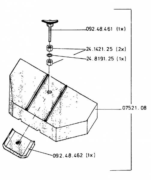 Ersatzteile Zubehör Motorhacken Frontgewicht MKFG Typ: 07521.08  (1996) Frontgewicht