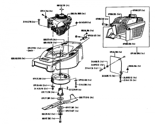 Ersatzteile Gutbrod Motormäher HB 48 Typ: 02814.08  (1996) Grundgerät