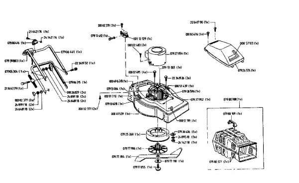 Ersatzteile Golf Elektromäher 445 HLES Typ: 04032.01  (1996) Grundgerät