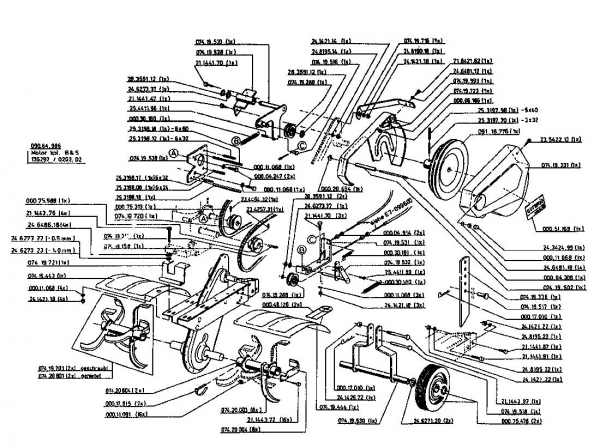 Ersatzteile Gutbrod Motorhacken MB 62-52 Typ: 07518.06  (1996) Grundgerät