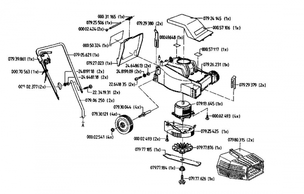 Ersatzteile Golf Elektromäher Junior Typ: 02819.09  (1996) Grundgerät