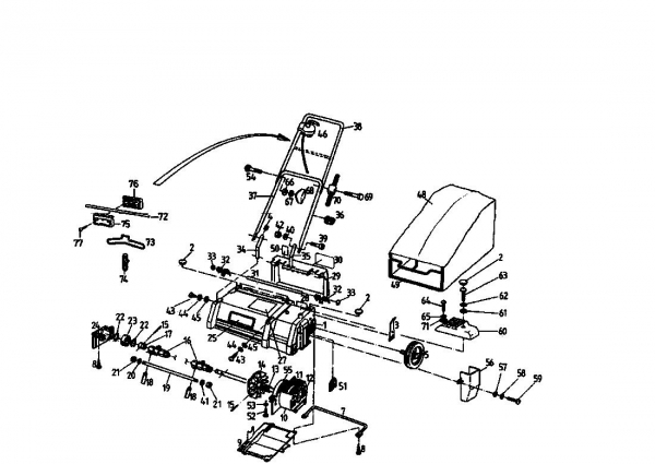 Ersatzteile Golf Elektrovertikutierer 133 VE Typ: 02826.07  (1996) Grundgerät