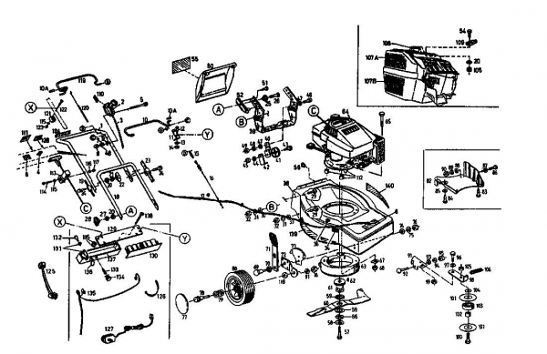 Ersatzteile Floraself Motormäher mit Antrieb 3746 BLRE Typ: 04061.01  (1996) Grundgerät