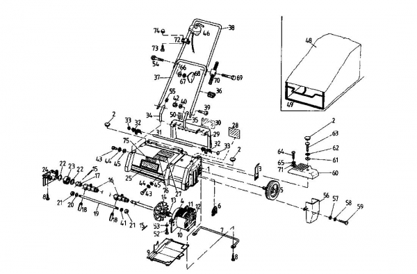 Ersatzteile Rasant Elektrovertikutierer 32 VE Typ: 02826.06  (1996) Grundgerät