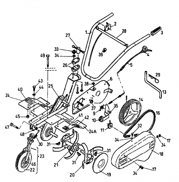 Ersatzteile Diana Motorhacken 50 MH Typ: 04034.07  (1996) Grundgerät