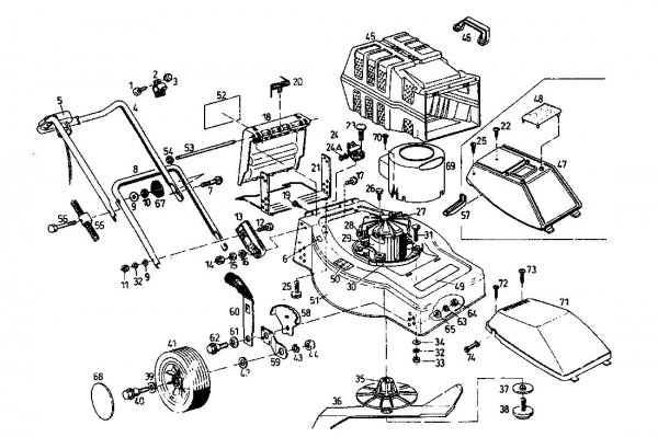 Ersatzteile Gutbrod Elektromäher Eco E Typ: 02899.08  (1996) Grundgerät