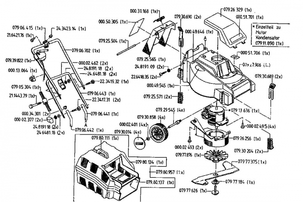 Ersatzteile Gutbrod Elektromäher Sunny Typ: 02822.04  (1996) Grundgerät