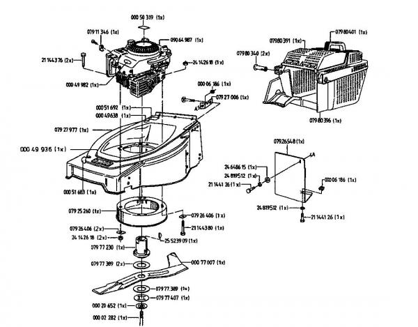 Ersatzteile Gutbrod Motormäher HB 42 L Typ: 04028.02  (1996) Grundgerät