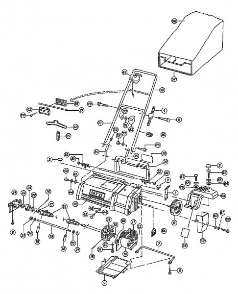 Ersatzteile White Elektrovertikutierer V 33 Typ: 04053.02  (1996) Grundgerät