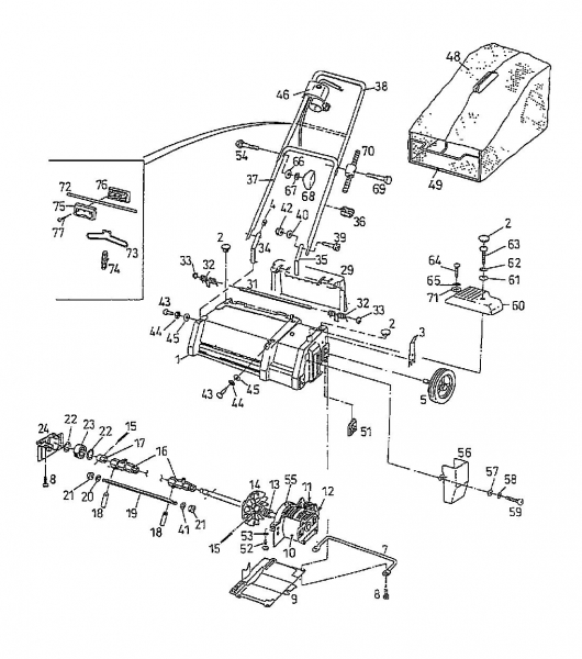 Ersatzteile Golf Elektrovertikutierer 133 VE Typ: 04053.04  (1997) Grundgerät